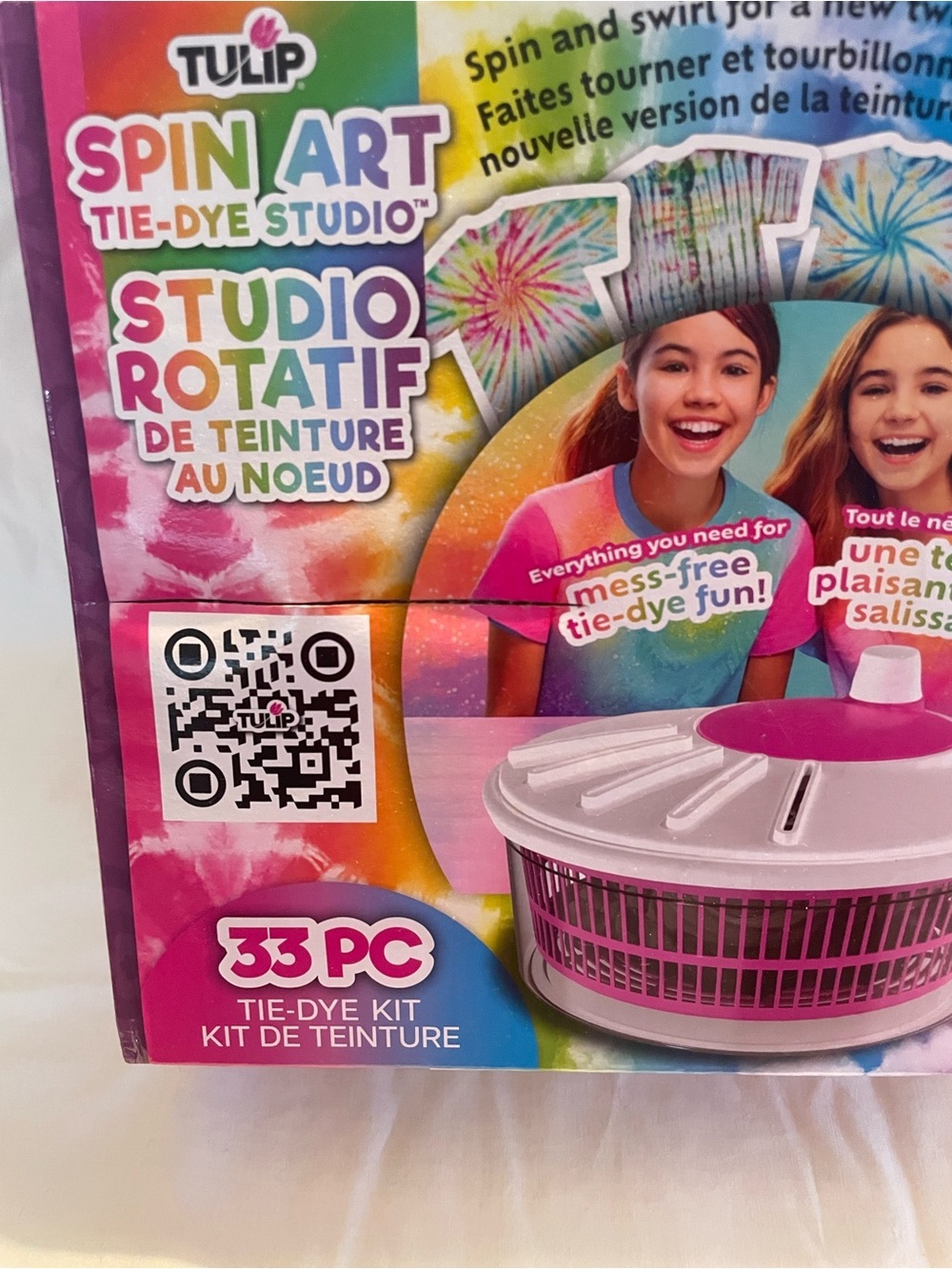 NIB Tulip Spin Art Tie-Dye Studio Kit - Pink & White Spinner - Picture 6 of 8